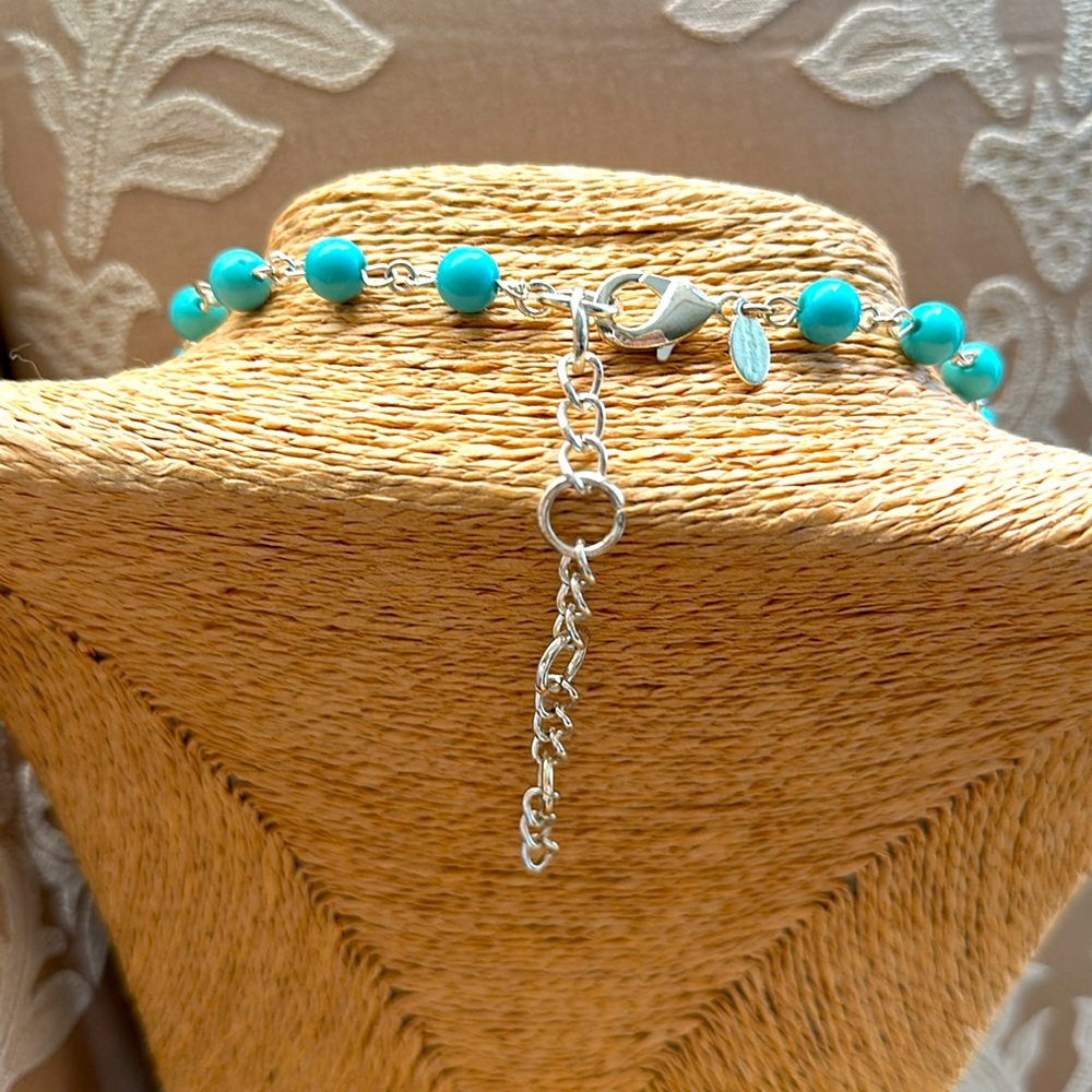 Chicos turquoise colored statement necklace adjustable very beautiful piece - Picture 9 of 16